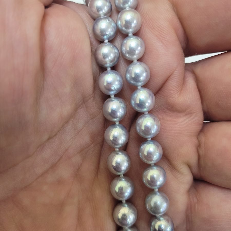 Naszyjnik z pereł NA17-75S-BCWG14-CSNP